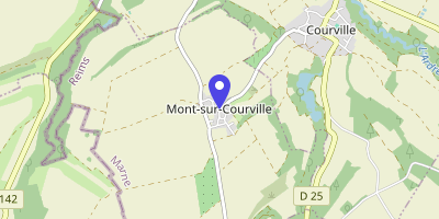 Carte OpenStreetMap — 1 rue de Courville, Mont-sur-Courville