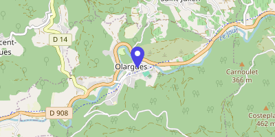 Carte OpenStreetMap — Place Alexandre-Laissac, Olargues