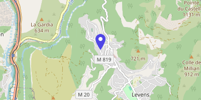 Carte OpenStreetMap — 5 place de la République, Levens