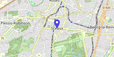Carte OpenStreetMap — 122 rue Houdan, Sceaux
