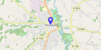 Carte OpenStreetMap — Place de la République, Fleurance