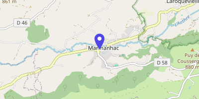 Carte OpenStreetMap — 2 place du Monument-des-Anciens-Combattants, Marmanhac