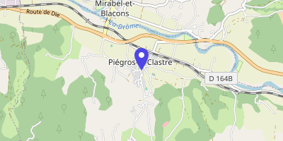 Carte OpenStreetMap — 2 place de la Fontaine, Piégros-la-Clastre