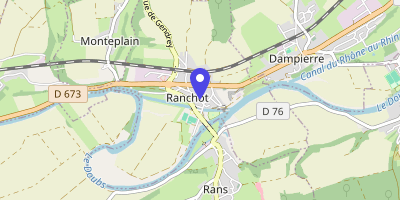 Carte OpenStreetMap — 19 Grande rue, Ranchot