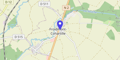 Carte OpenStreetMap — 1 rue de Grandlup, Froidmont-Cohartille