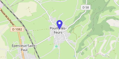 Carte OpenStreetMap — 8 place de la Mairie, Pouilly-lès-Feurs