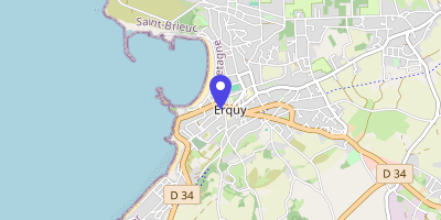 Carte OpenStreetMap — 11 square Hôtel-de-Ville, Erquy