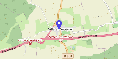 Carte OpenStreetMap — 1 rue de Lapée, Ville-en-Woëvre