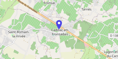 Carte OpenStreetMap — 7 rue de la Mairie, Cadillac-en-Fronsadais