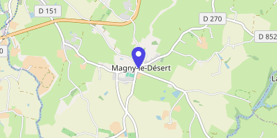 Carte OpenStreetMap — 21 place Daniel-Miette, Magny-le-Désert