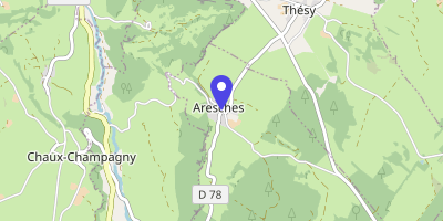 Carte OpenStreetMap — 1 Place de la Mairie, Aresches