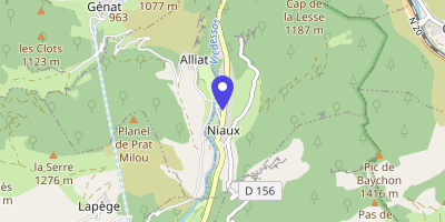 Carte OpenStreetMap — Place de la Mairie, Niaux
