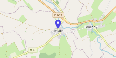 Carte OpenStreetMap — 1 rue de l'Église, Raville
