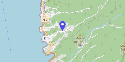 Carte OpenStreetMap — Place de l'hôtel de ville, Bouillante