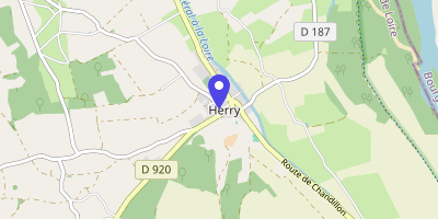 Carte OpenStreetMap — 1 place du Champ-de-Foire, Herry