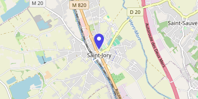 Carte OpenStreetMap — 1 place de la République, Saint-Jory