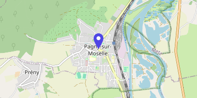 Carte OpenStreetMap — 1 rue des Aulnois, Pagny-sur-Moselle