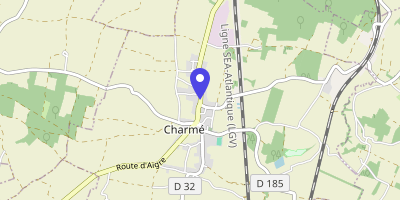 Carte OpenStreetMap — 5 route de Ruffec, Charmé