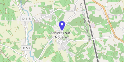 Carte OpenStreetMap — 1661 route du Rodin, Asnières-sur-Nouère