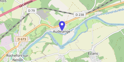 Carte OpenStreetMap — 1 place de la Mairie, Audelange