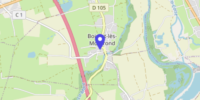 Carte OpenStreetMap — 1 place de l'Église, Boisset-lès-Montrond