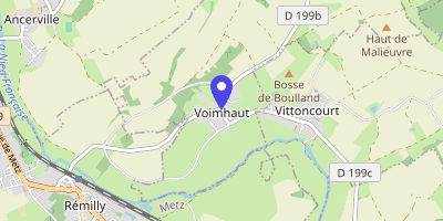 Carte OpenStreetMap — 1 place de la Mairie, Voimhaut