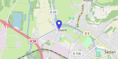 Carte OpenStreetMap — 5 place de la Mairie, Glaire