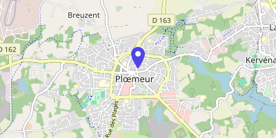 Carte OpenStreetMap — 1 rue des Écoles, Ploemeur