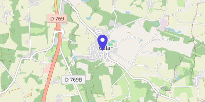 Carte OpenStreetMap — 2 place de l'Église, Calan