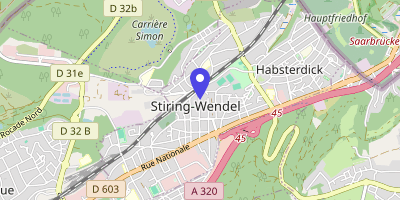 Carte OpenStreetMap — 1 place de Wendel, Stiring-Wendel