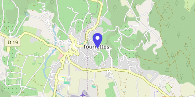 Carte OpenStreetMap — Place de la Mairie, Tourrettes