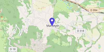 Carte OpenStreetMap — 45 chemin du Château, Manteyer