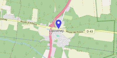 Carte OpenStreetMap — 24 place de la Mairie, Liposthey