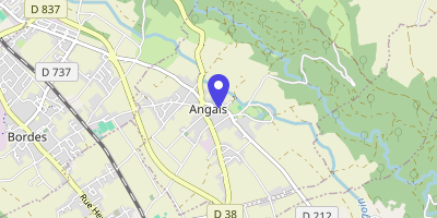 Carte OpenStreetMap — 16 rue des Écoles, Angaïs