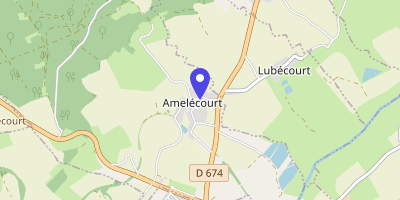 Carte OpenStreetMap — 1 rue de l'Église, Amelécourt