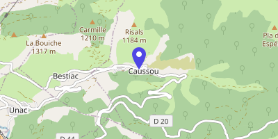 Carte OpenStreetMap — Place Saint-Jean-Baptiste, Caussou