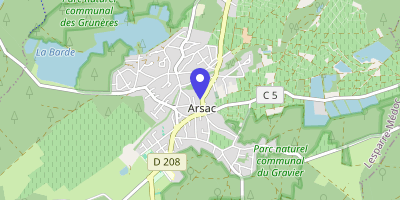 Carte OpenStreetMap — 185 avenue de Ligondras, Arsac