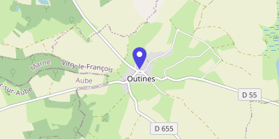 Carte OpenStreetMap — 4 place de l'Église, Outines