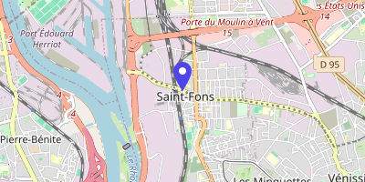 Carte OpenStreetMap — 1 place Roger-Salengro, Saint-Fons Cedex