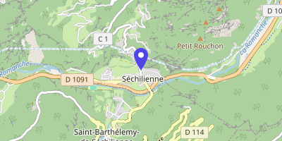 Carte OpenStreetMap — 196 rue du Cinquantenaire de l'ALS, Séchilienne