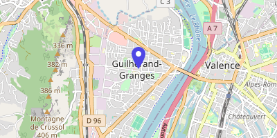Carte OpenStreetMap — 1 place des Cinq-Continents, Guilherand-Granges