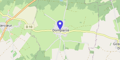 Carte OpenStreetMap — 2 place de la Mairie, Dompierre