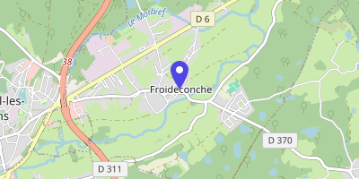 Carte OpenStreetMap — 1 place de l'Église, Froideconche