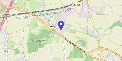 Carte OpenStreetMap — Place Guillaume-des-Rotours, Avelin