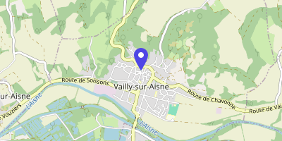 Carte OpenStreetMap — 12 place Édouard-Herriot, Vailly-sur-Aisne