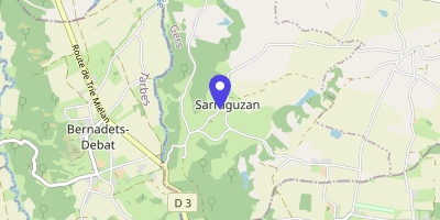 Carte OpenStreetMap — 1164 chemin du Village, Sarraguzan