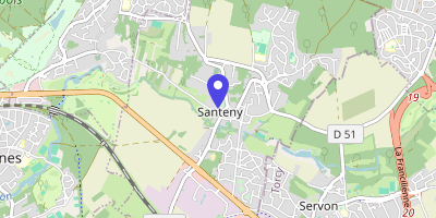Carte OpenStreetMap — Place du Général-de-Gaulle, Santeny