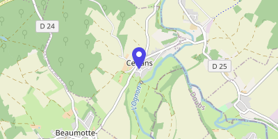 Carte OpenStreetMap — 3 place de la Mairie, Cenans