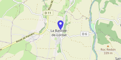 Carte OpenStreetMap — 17 promenade du Lavoir, La Bastide-de-Lordat