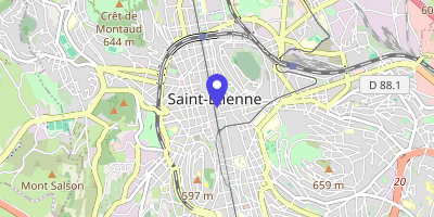 Carte OpenStreetMap — Place de l'Hôtel-de-Ville, Saint-Étienne